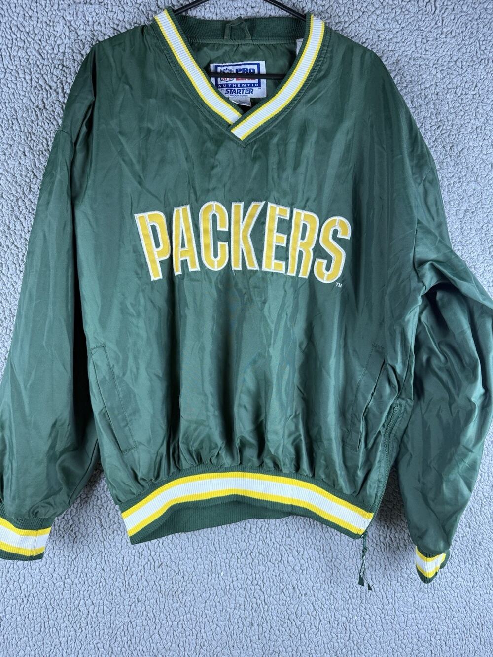 Vintage 1990s NFL Proline Starter Green Bay Packers Pullover Jacket Large